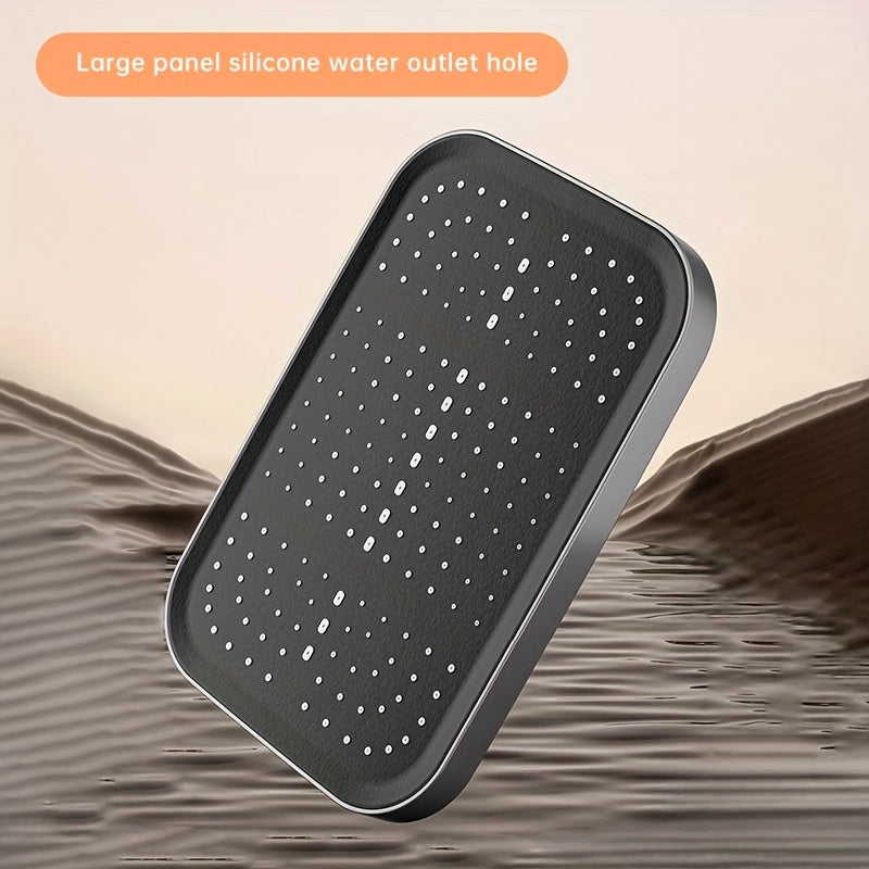Musurjoy Sistema de Ducha de Baño 35.99 × 23.98 cm Ducha de Lluvia Negra con Cabezal Superior, Conector Universal G1/2, Instalación Fácil, Ducha de Verano, Regalo de Apertura de la Temporada de Vuelta al Colegio de Pascua