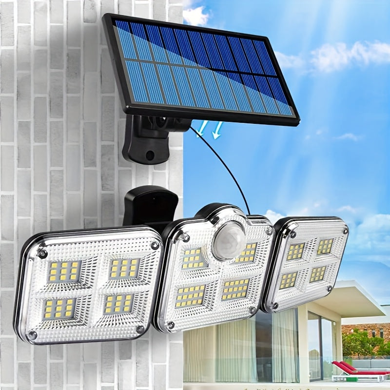 Iluminación solar IP54 - Negro, luces LED multiusos con control remoto para hogar, jardín, garaje y almacén, batería de litio, montaje semienterrado, material de polipropileno, iluminación de jardín | Luces LED con control remoto | Diseño plegable