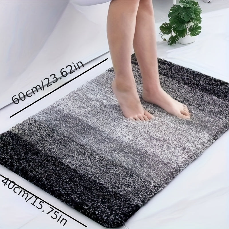 Tapete de baño de imitación cachemira - Suave, acolchado, antideslizante, fácil de mantener, lavable en máquina, tejido de poliéster, forma rectangular para el hogar, baño y entradas de inodoro, tapete de piso de baño | Tapete de baño acolchado | Tapete