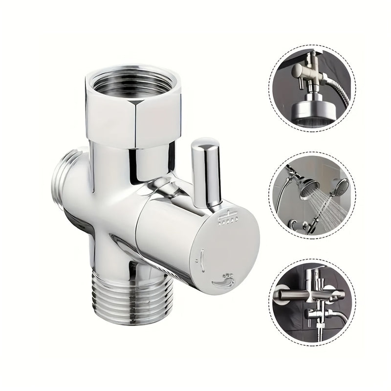 1 Conjunto de Ducha de Lujo ABS de Alto Flujo Dos-en-Uno con Sprays Portátiles y Fijos, Derivador de Agua de 3 Vías, Manguera Extendida - Sin Necesidad de Electricidad, Material de Plástico Duradero para una Experiencia de Baño Mejorada