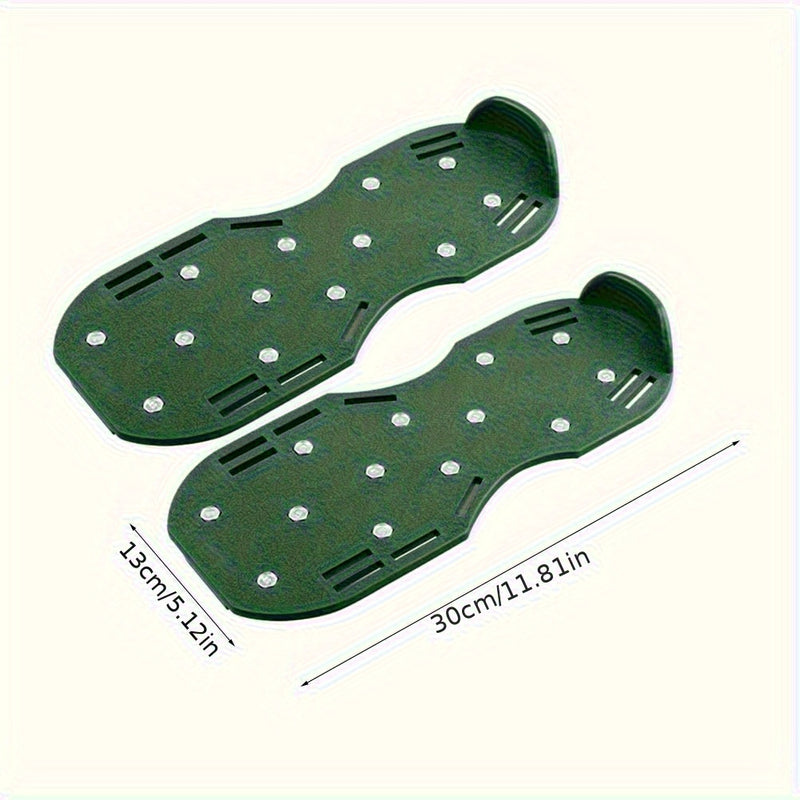 Zapato de jardín con clavija de 1,65 pulgadas de largo - Aerador de césped de plástico y hierro de alta resistencia, punta de resina epoxi autoequilibrada para suelos y césped artificial - Herramienta manual para jardín adecuada para cortar césped y cuid