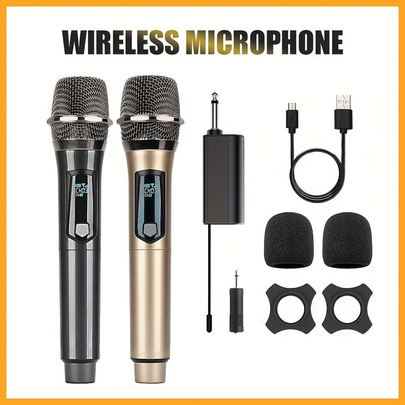 Micrófono inalámbrico para casa y exterior de KTV portátil para actuaciones de canto, sistema de micrófonos de mano, LMGBM