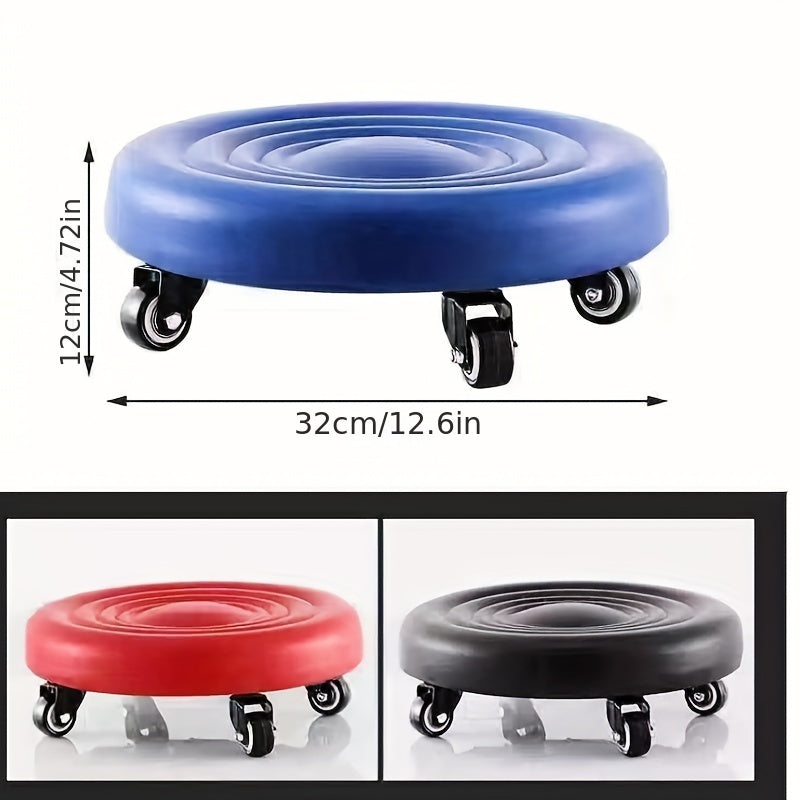 1 Pieza, Taburete Bajo Para Sentarse, Taburete Pequeño Con Ruedas, Silla Giratoria De 360 ° Para Adultos, Trabajo De Limpieza, Taburete Bajo Al Suelo Con Almohadilla Suave Y Ruedas Giratorias