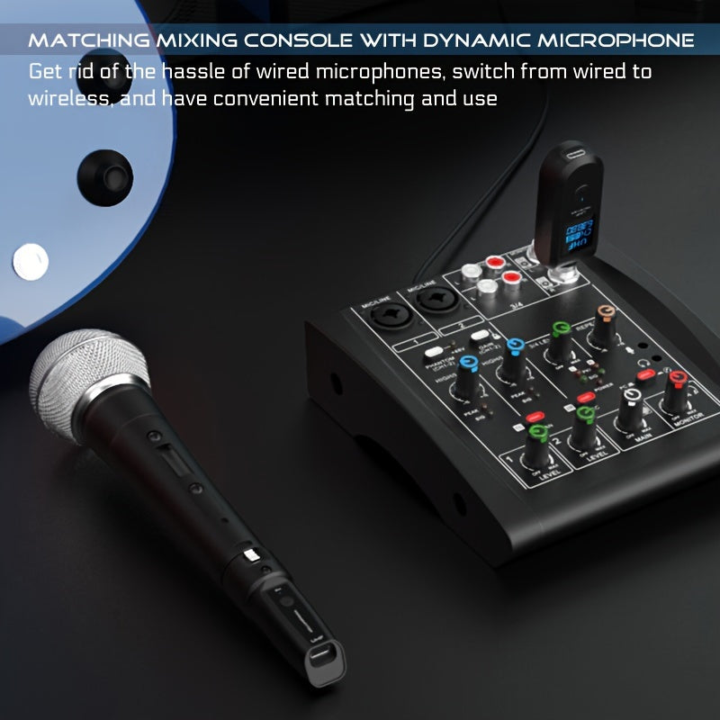 AMACEX K-11 Transmisor y receptor inalámbrico XLR, adaptador de micrófono XLR cableado a inalámbrico, adaptador XLR a 1/4", para micrófonos dinámicos/condensadores, interfaz de audio
