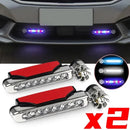 2 paquetes de luces auxiliares LED para coche, luces de motocicleta, luces de ventilador rotativo creativo, sin batería.