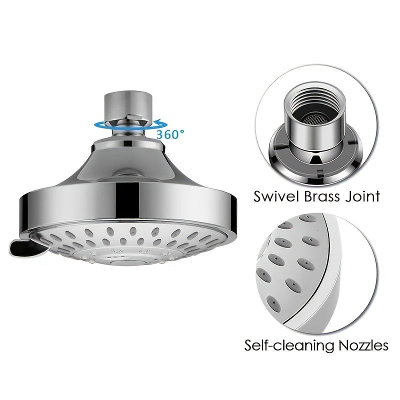 Cabezal De Ducha De Alta Presión, Cabezal De Ducha Fijo Para Baño, Cabezal De Ducha Superior Ajustable De 5 Modos, Rociador De Ducha Para Baño, Ducha De Lluvia, Accesorios De Baño