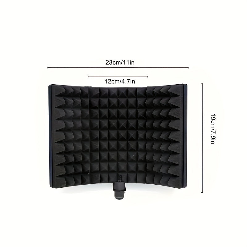 Pantalla de Absorción de Sonido de Espuma de Alta Densidad para Grabación Vocal, Micrófono de Reducción de Ruido con Paneles Acústicos Negros, Compatible con Todos los Micrófonos de Condensador, Equipo de Estudio para Voces Más Claras, Micrófono para Can