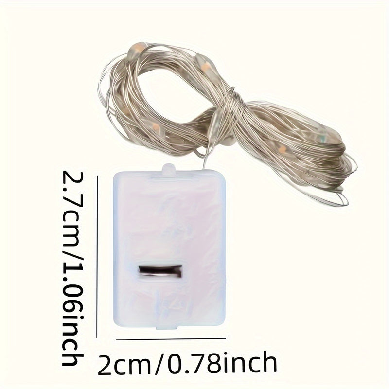 5pcs/10pcs Luces LED de Hadas, Alimentadas por Batería, 20 LED Luciérnagas Luz de Estrellas y Luna Adecuadas para Boda DIY, Fiesta, Dormitorio, Jardín, Luz de Ambiente Navideña, Decoración de Pastel, Ramo, Halloween, Navidad, Acción de Gracias, Regalo de