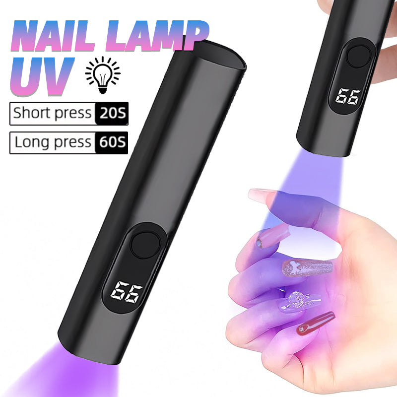 1pc MACROCOSM Linterna Recargable de 395nm - Luz para Curar Uñas, Detección de Manchas de Orina y Polvo Fluorescente, Pantalla Digital, Carga USB, Diseño Compacto para Hoteles e Inspecciones, Batería Duradera
