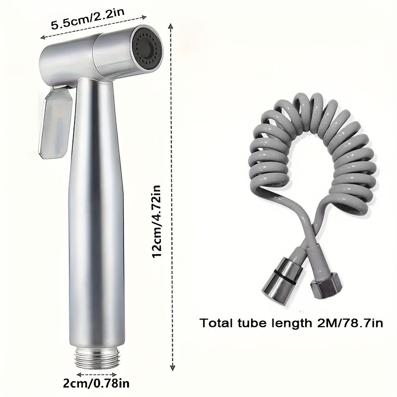 Kit de Ducha Manual de Acero Inoxidable con Manguera de 4.8 Pulgadas y Soporte de Pared - Boquilla Autolimpiable, Impermeable y Resistente, Ideal para Baño, Aseo de Mascotas, Diseño Moderno | Estructura Duradera, Accesorio para Ducha