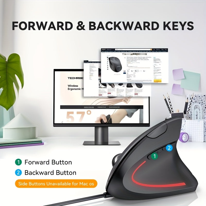Ratón ergonómico para gaming de 1.5 m, diseño ambidiestro, material plástico, sin batería, alimentación por USB, voltaje de operación ≤36V, cómodo y silencioso, sin retraso, iluminación ajustable