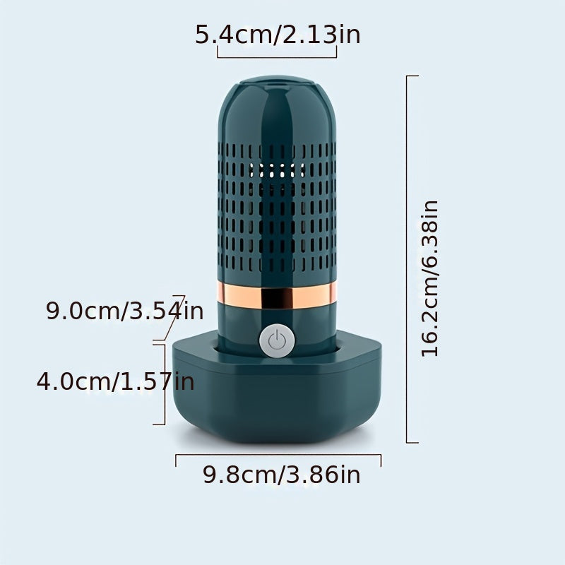 1pc USB Recargable Purificador Portátil de Frutas y Verduras, Material ABS, Tensión de funcionamiento ≤36V, Batería de litio de 3000mAh, Diseño de cápsula para esterilización de alimentos y eliminación de pesticidas, Adecuado para varios alimentos