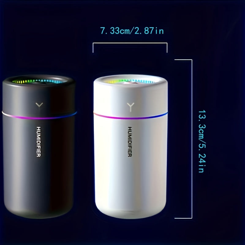 2 humidificadores de niebla fría, sin batería, con luz nocturna, alimentados por USB, ideales para familias, dormitorios, salas, oficinas y autos