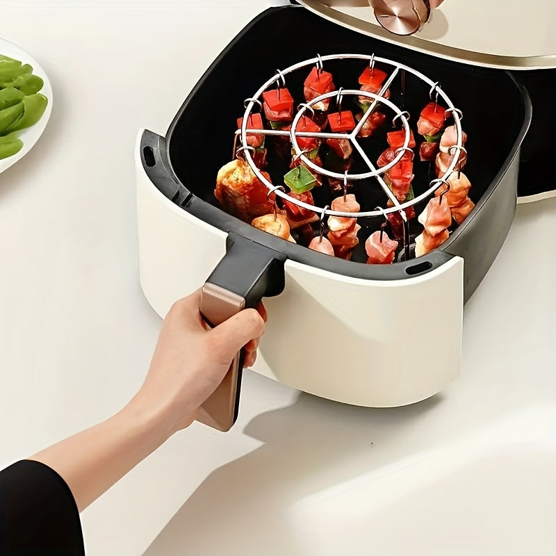 1 Juego de Pinchos para Freidora de Aire, BBQ DIY con 24 Palitos para Carne y Verduras, Sin Necesidad de Voltear, Accesorios Compatibles con Freidora de Aire, Horno y Olla a Presión