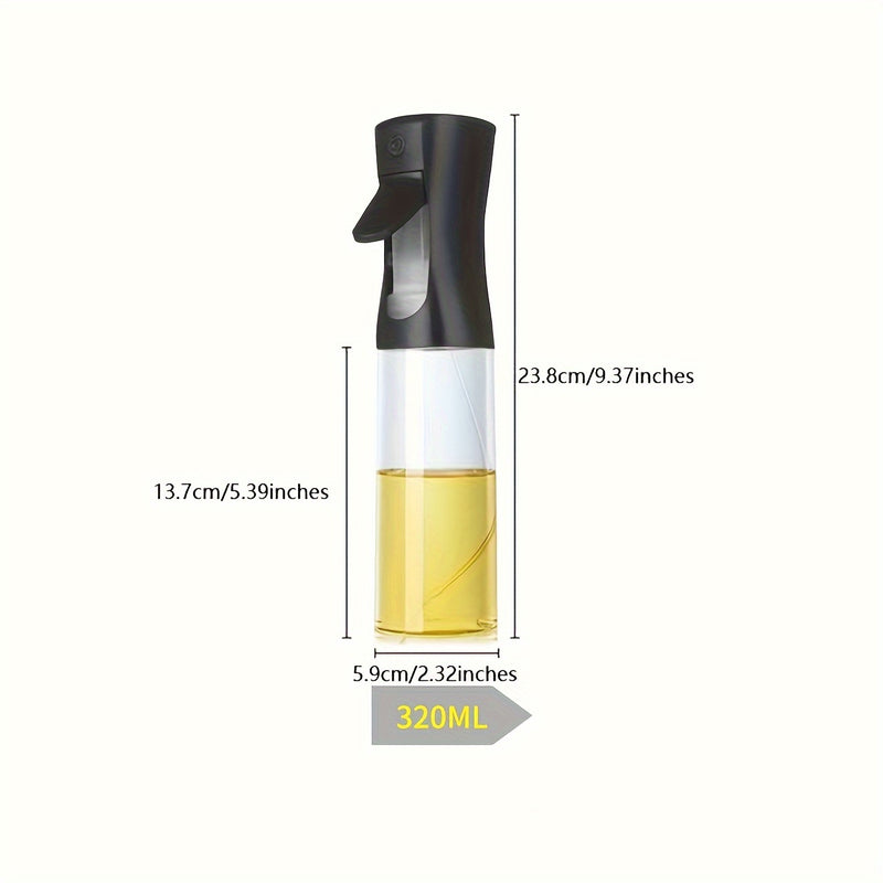 1 pza. 220ml/320ml Botella pulverizadora de aceite de oliva de cocina de alta presión a prueba de fugas para barbacoa, freidora de aire, aceite pulverizador para acampar, herramienta de cocina