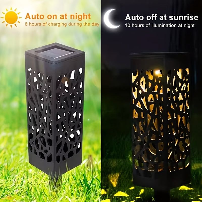 6 piezas de iluminación solar para exteriores, iluminación comercial de calles, luces decorativas de senderos solares, iluminación de áreas, luces de césped de patio, IP44, iluminación solar LED para exteriores, jardín y paisajismo.
