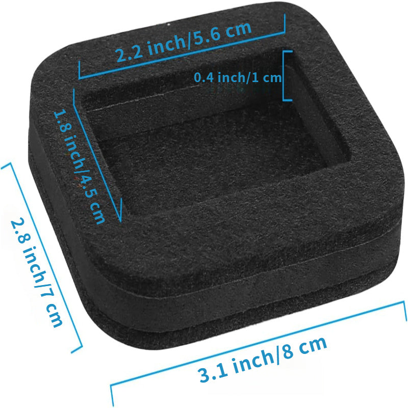 12 unidades de tazas de feltro para muebles, detenedores de patas de sillas para pisos de madera dura, tipo de acabado metálico: Otros tipos, con previene deslizamientos y rayones para sillas de oficina, camas y refrigeradores