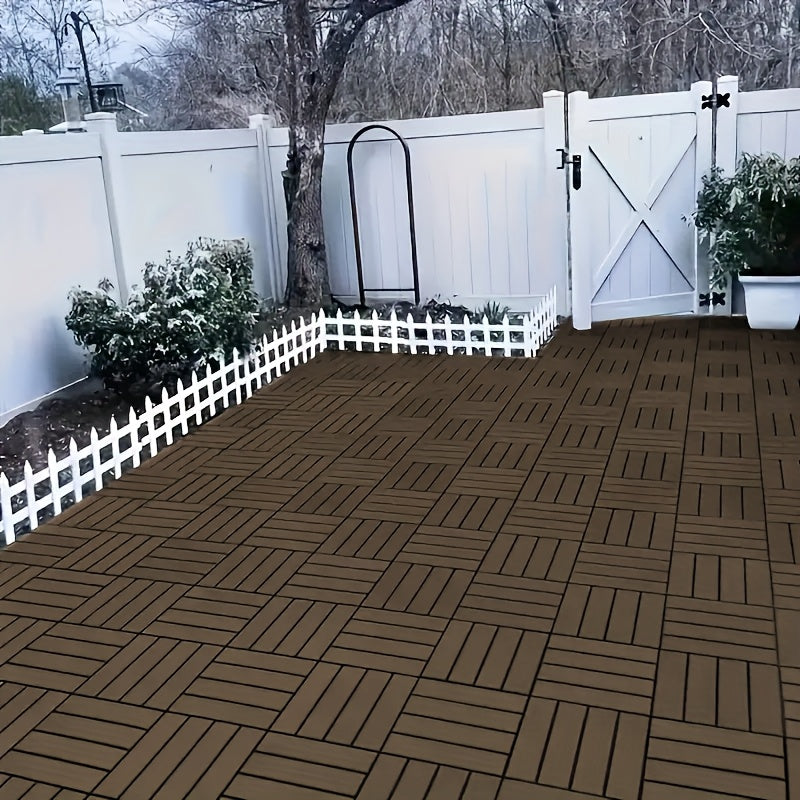 Ladrillos de patio interconectados de plástico, suelo de balcón de patio impermeable, resistente a manchas de hierba en la orilla de la piscina de la entrada, ladrillos de terraza