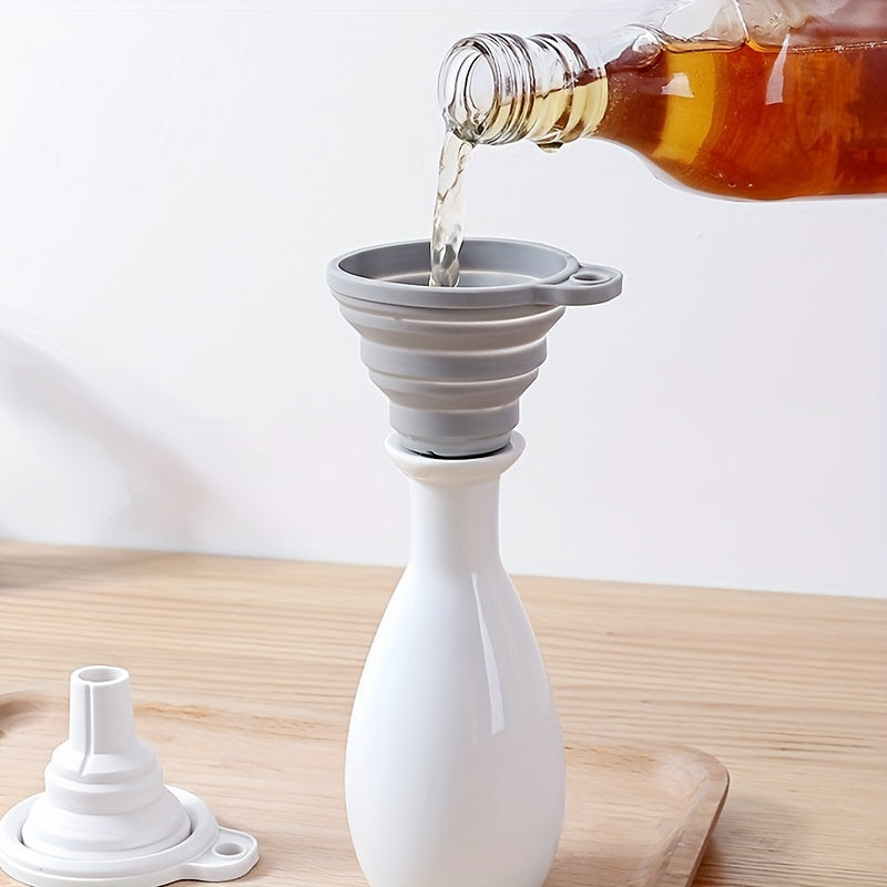 1pc Embudo de Silicona Plegable - Mini, Utensilio de Cocina Seguro para Alimentos para la Dispensación Fácil de Líquidos