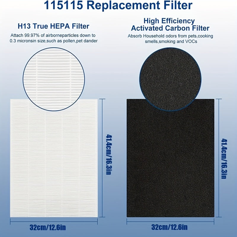 5 cartuchos de filtro de reemplazo para purificadores de aire Winx115115, C535, 5300, 5300-2, 6300, 6300-2, AM90, P300 (1 filtro HEPA premium y 4 filtros de carbon activado)