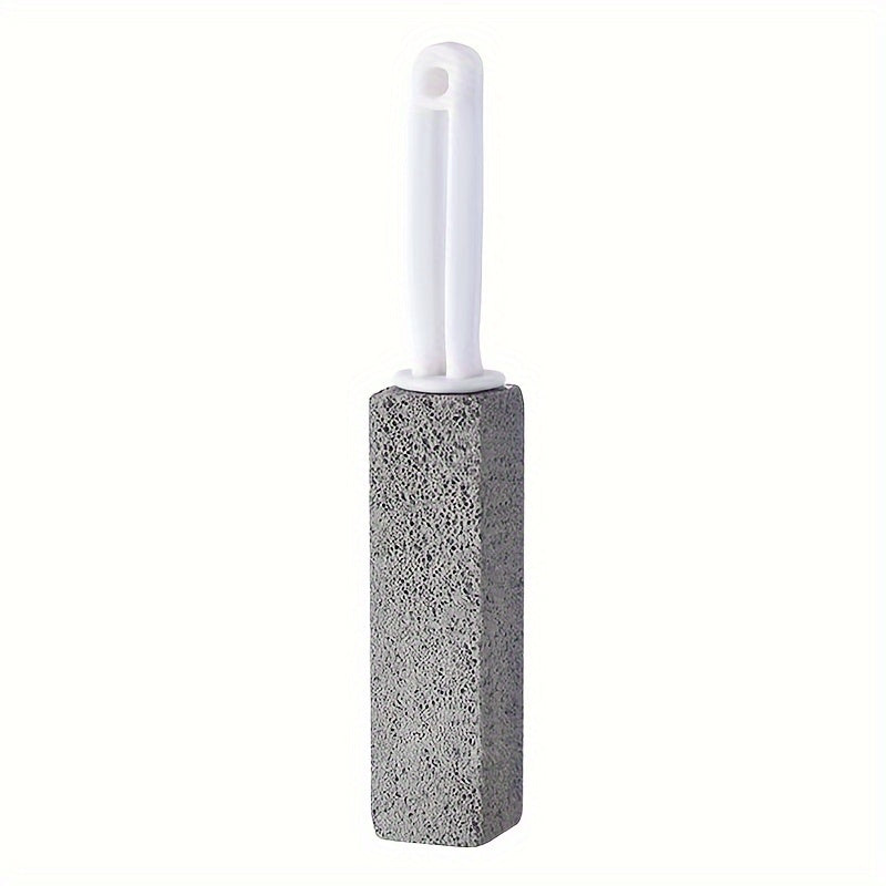 1pc Lavadora de piedra para baño con mango - cepillo removedor de incrustaciones, utilizado para inodoros, azulejos y cocinas - mango ergonómico, eliminador de impurezas difíciles, calcio, hierro y óxido, cepillo limpiador de ducha