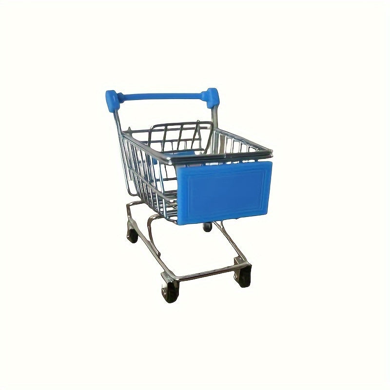 Organizador Chic de Mini Carrito de Compras - Perfecto para Cosméticos y Decoración del Hogar, No Necesita Energía