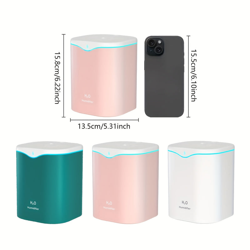 Humidificador de Alta Calidad 1pz, Funcionamiento Silencioso, Esencial para el Hogar Multifuncional con Gran Capacidad de 2L y Niebla Estable Duradera, Rociado Suave de Agua Fina, Protege la Salud Familiar