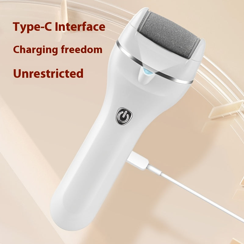 Limpiador de Pies Eléctrico con 3 Velocidades Ajustables, Fácil Montaje y Desmontaje, Diseño Ergonómico con Mango Largo, Incluye Cabezal de Molienda de Repuesto Gratis