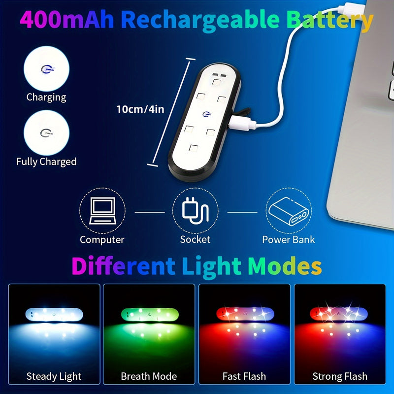 Conjunto de 2 Luces Decorativas LED para Puerta de Coche con Sensor de Luz, Luz Ambiental Interior y Luz Inferior