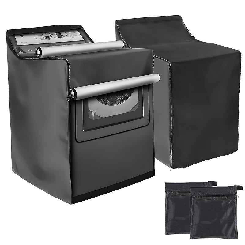 Fundas impermeables para lavadora de 210D Oxford con recubrimiento de plata - Protector de lavadora a prueba de polvo para exteriores, sin batería, material de plástico, 1pc