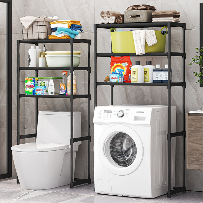 Estantería Impermeable de 2 Niveles para Lavadora y Baño - Estante Duradero de Plástico sin Herramientas, Organizador de Lavandería con Diseño de Pie, Rejilla Abierta, Estantería Superior sobre la Lavadora, Ahorro de Espacio