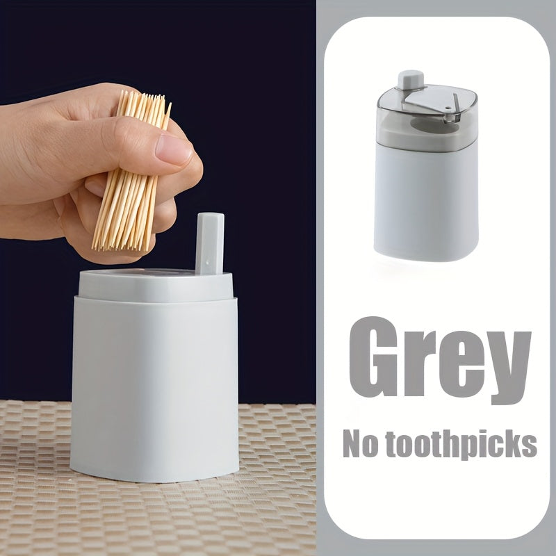 Elegante Porta Palillos Automático - Azul Claro y Blanco, Diseño Portátil de Plástico con Tapa Automática, Perfecto para Uso en Casa, Restaurante y Oficina, Accesorio de Oficina | Porta Palillos Moderno | Construcción de Plástico, Porta Palillos