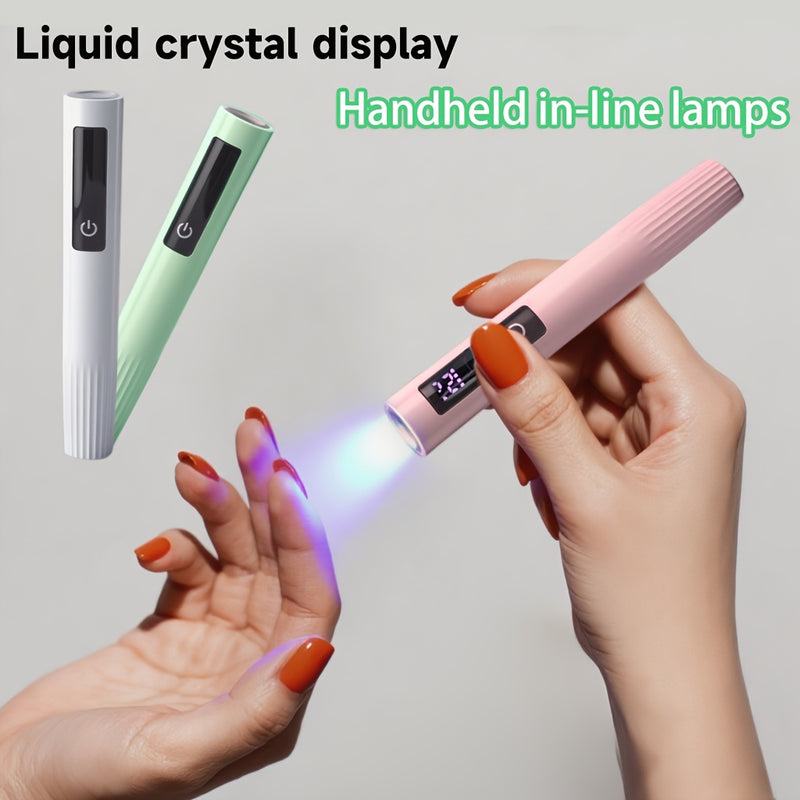 Esta lámpara de uñas de secado rápido con doble temporizador está diseñada para evitar que las manos se oscurezcan, cuenta con pantalla táctil, ofrece una larga duración de la batería con carga USB y es una lámpara recta portátil mini adecuada para viaje