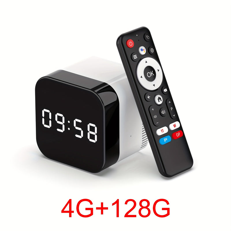 Reproductor multimedia inteligente H96Max H728 8K Ultra HD con Wi-Fi, Ethernet de 1000Mbps, control por voz, diseño elegante en blanco y negro, caja de TV Android, 110-130V, 60Hz, dispositivo de transmisión en 8K Ultra HD