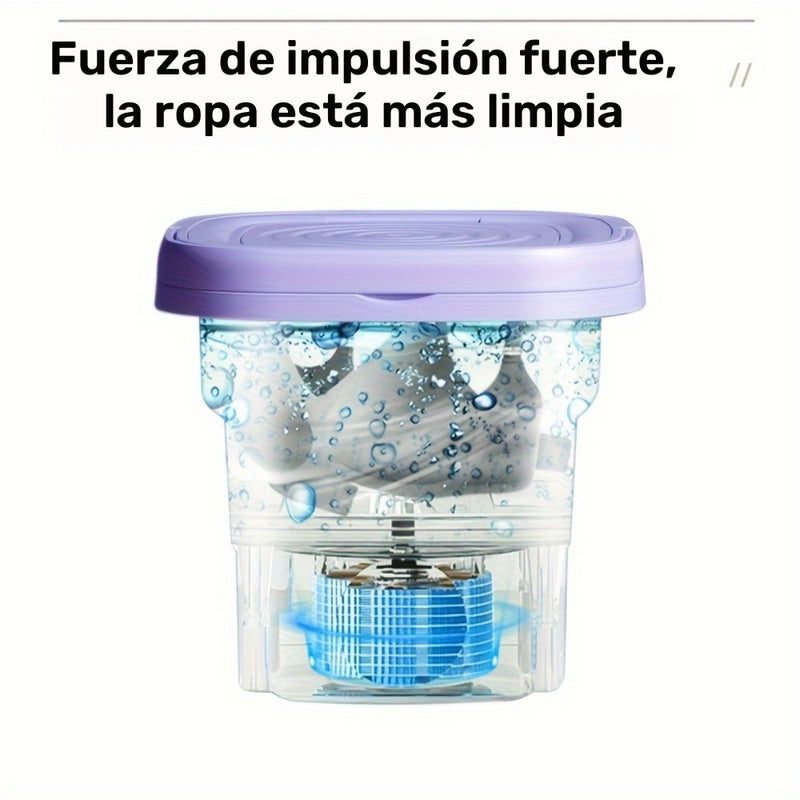 Mini Lavadora Plegable Cop Rose de 8L con Acabado Suave - Compacta y Versátil para el Hogar y Viajes de Negocios, Ideal para Prendas Delicadas, Calcetines y Ropa, Operación Silenciosa, Bajo Consumo de Energía, Enchufe Estadounidense, Lavadora Portátil