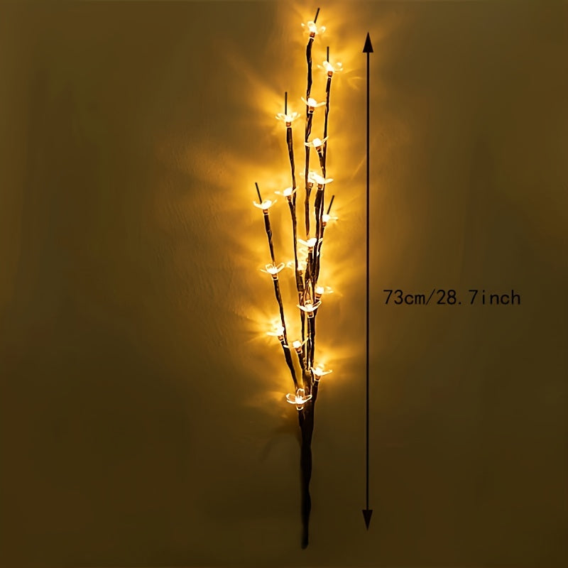 1 pza Luces de árbol de cerezo florecido, decoración para hogar, jardín y ciudad, bodas, cumpleaños, Navidad, festivales, fiestas, interiores y exteriores, luz blanca cálida