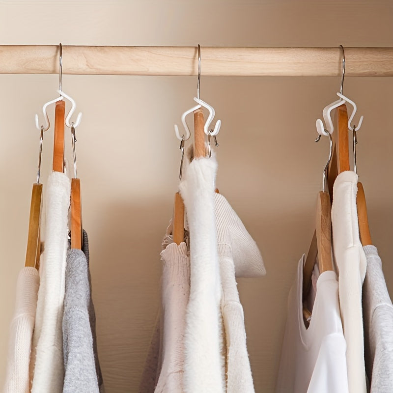 10pcs Ganchos De Ropa Simples, Ganchos De Utilidad Para Montar En La Pared
