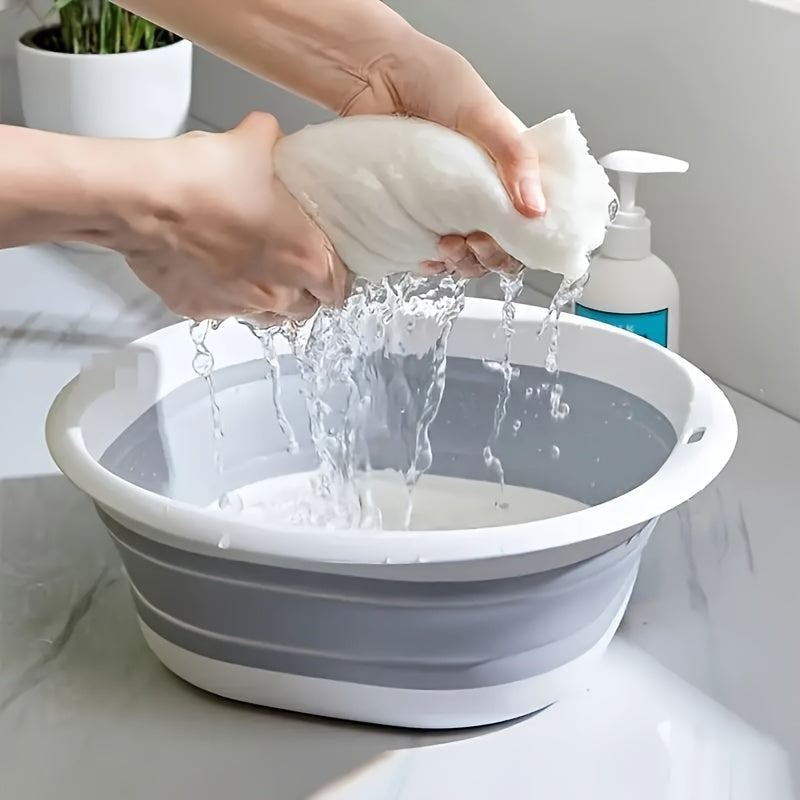 Baño de Pies Portátil y Plegable - Cubeta Hipoalergénica, Sin Necesidad de Electricidad, Ligera y Fácil de Almacenar para Hogar, Viajes, Camping, Pedicura y Cuidado de Uñas, Bañera Compacta, Material Fácil de Limpiar, Esencial para Viajes