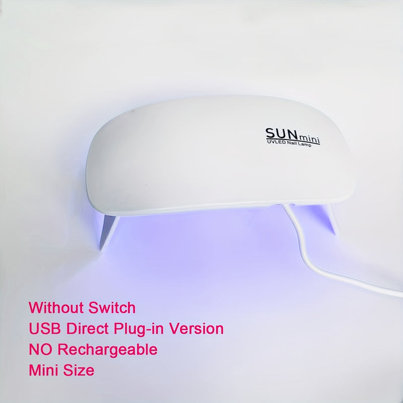 Linterna Portátil Mini para Uñas, Ideal para Gel y Secado, Diseño Plegable con Alimentación USB