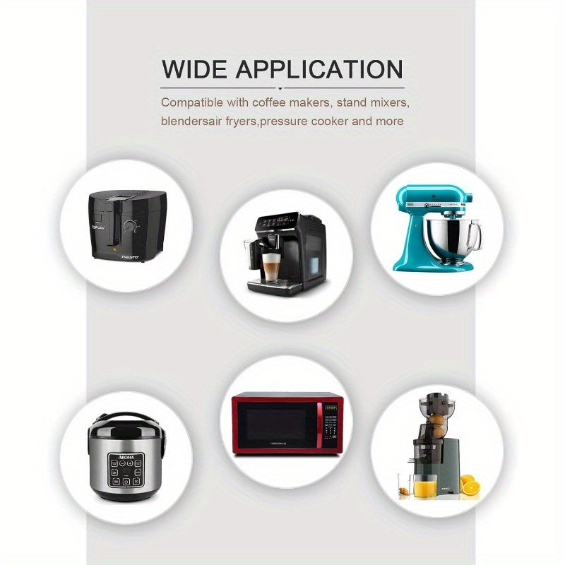Dispositivos domésticos bien valorados; Kit de gestión de cables de 6 piezas ideal para electrodomésticos de cocina, clip de cable para montaje en pared para uso doméstico, conjunto de cable oculto, compatible con diferentes electrodomésticos como cafete