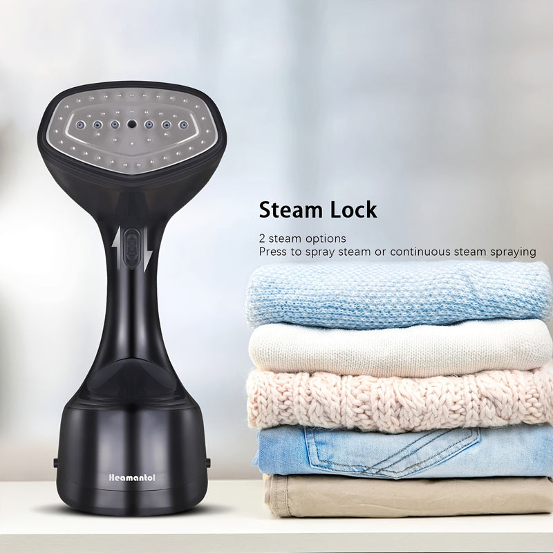 Vaporizador portátil para ropa con cepillo - Calentamiento rápido, potente plancha a vapor para ropa, capacidad grande de 250ml, 1100W, enchufe de 110V, ideal para hogar, viajes, residencias y oficina, diseño compacto para fácil almacenamiento, cuidado d