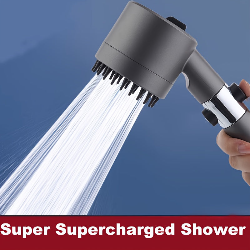 Cabeza de ducha de mano con presión, 3 modos de ajuste de salida de agua, cabeza de ducha redonda para masaje, rociador de ducha, boquilla de ducha, cabeza de rociador de ducha, accesorios de baño, hardware de baño.