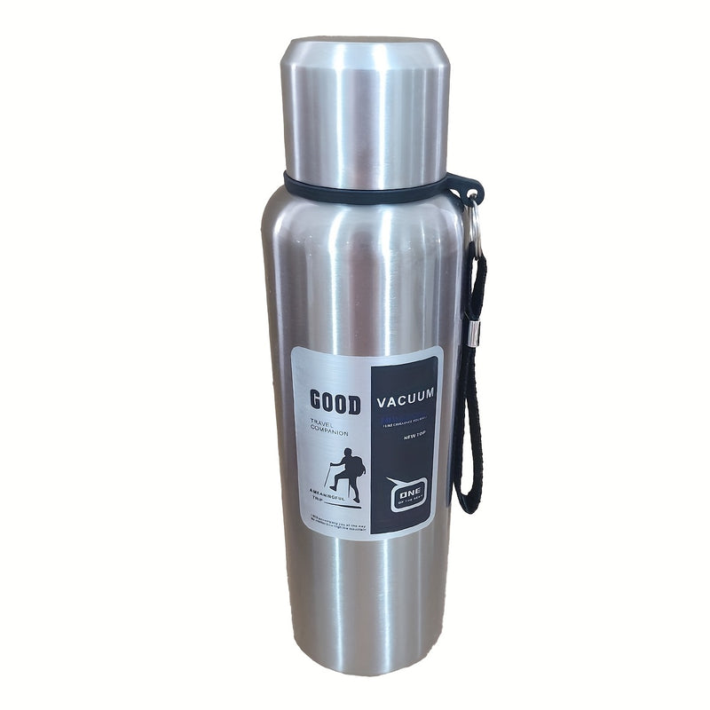 Vaso Aislante de Acero Inoxidable, Tetera Grande con Separación de Agua, Taza Portátil para Viaje en Coche con Asa, Botella de Agua Reutilizable y Multifuncional para Exteriores, Solo Lavado a Mano