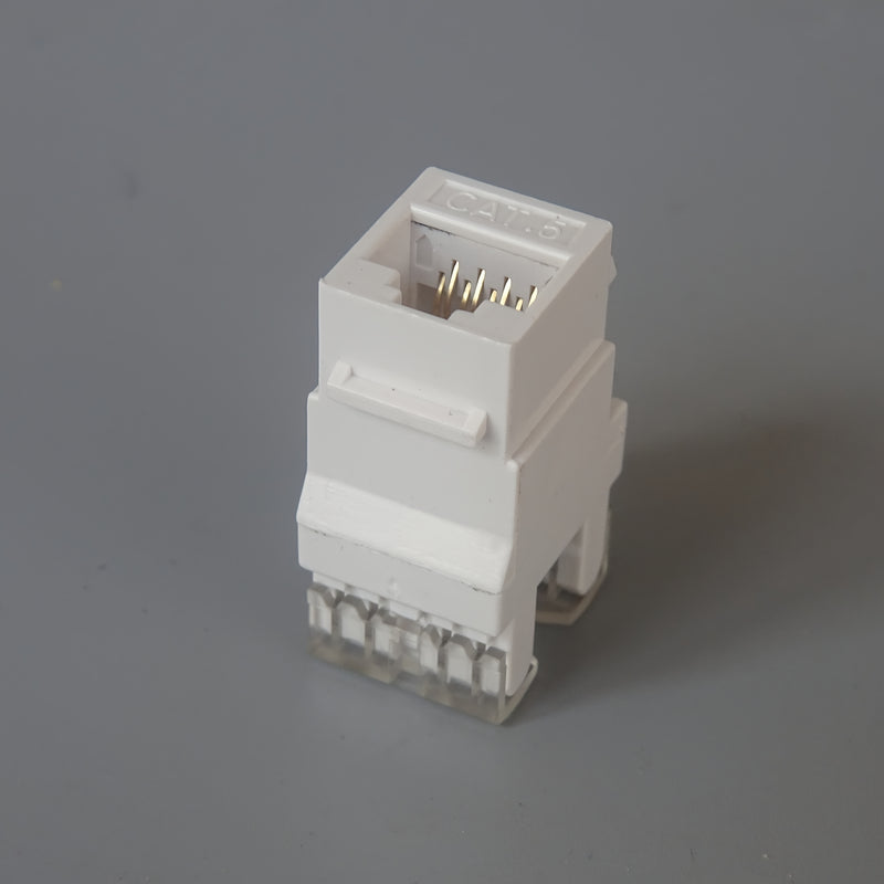10 piezas de adaptadores de red Ethernet RJ45 CAT.5E de 180 grados - Blanco, conectores de red para computadoras, plug-and-play, no se requiere cableado externo, ideal para configuración en casa y oficina, adaptador de red Ethernet RJ45
