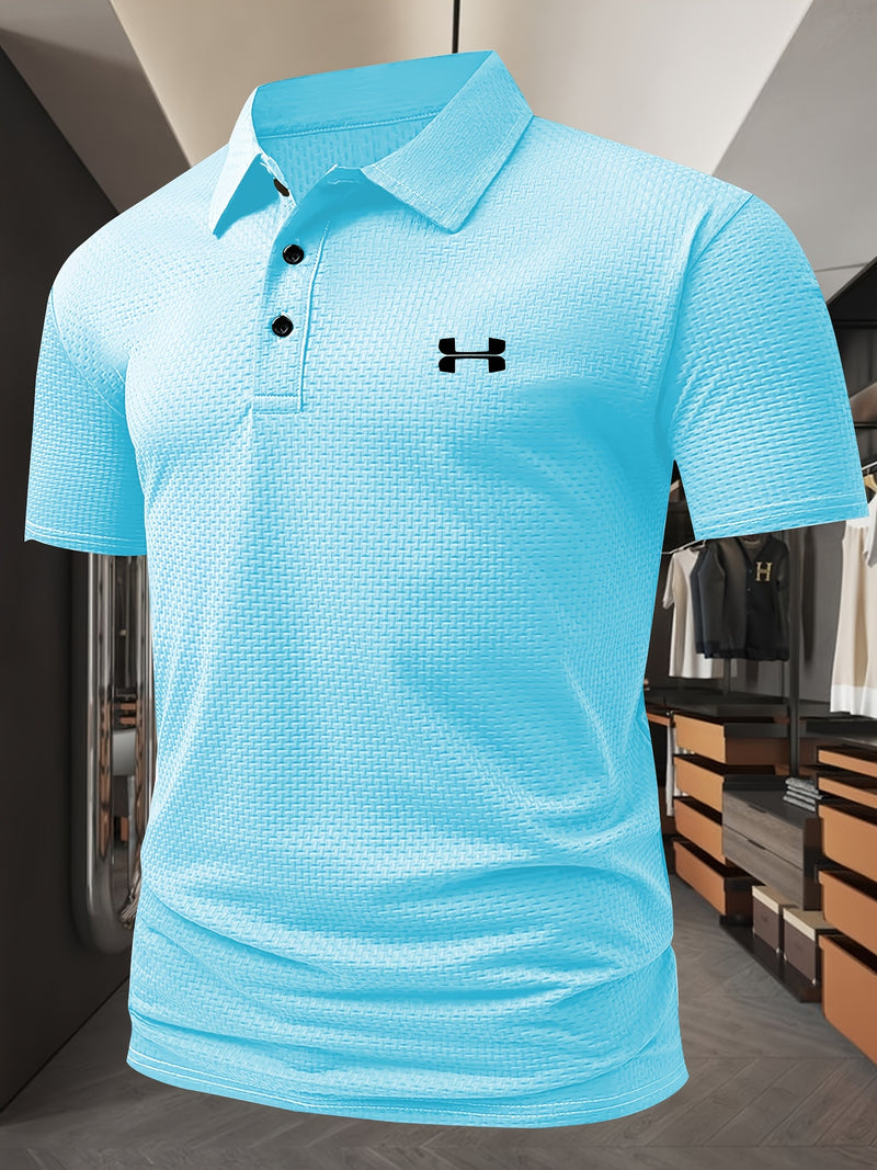 Camiseta cómoda para hombre con estampado doble C reverso, transpirable, casual