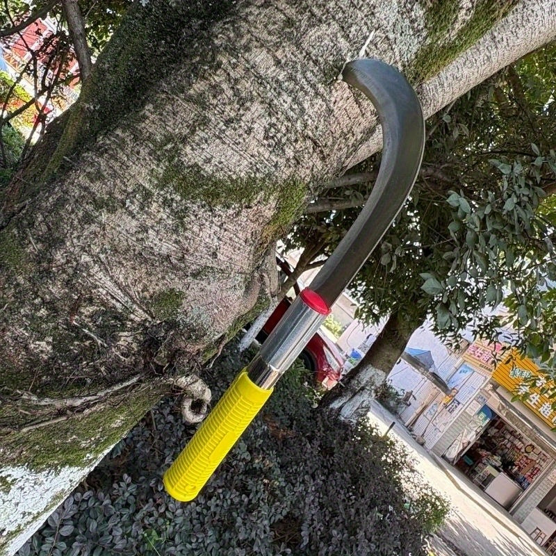 Navaja de Jardín Resistente - Cuchillas Afiladas, Mango Antideslizante Amarillo - Herramienta Profesional para Podar, Cortar Malezas y Trimming - Ideal para Hogar, Granja y Paisajismo - Tijeras Manuales Duraderas para Césped y Jardín, Diseño Ergonómico,