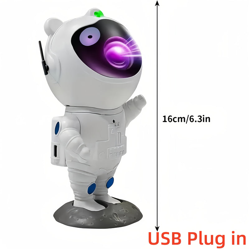 Linterna de proyección plateada con cielo estrellado de astronauta, control remoto incluido, ideal para salas de juegos/escritorios/dormitorios/salones/oficinas/estudios, regalo perfecto para amigos/familia - cumpleaños/Día de San Valentín/Nadal/Hallowee