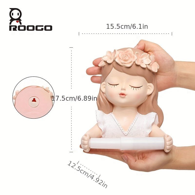 1 Soporte Para Rollo De Papel Higiénico De Diseño Bonito, Estante De Almacenamiento De Pañuelos Montado En La Pared, Dispensador De Papel Higiénico Creativo De Dibujos Animados Para Baño, Decoración Del Hogar, Accesorios De Baño