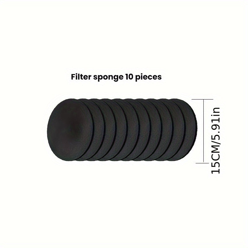 10 piezas de esponja de filtro, compañero de olla exprés y barbacoa, paño de filtro de rango de cocina reemplazable, absorbe humo, 10 juegos de repuesto. Paño de filtro de carbón activo, adsorción fuerte, paño de filtro limpio se utiliza aproximadamente