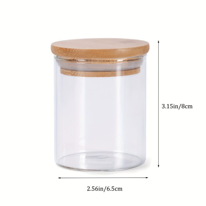 Juego de 12 Piezas con Tapa Selladora de Bambú y Etiqueta, Contenedores Grandes para Almacenamiento de Granos Comestibles Adecuados para Cocina Doméstica, Té, Café, Harina y Cereales
